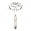 Thumbnail Image 3 of J'Lure Oval Step-Cut Lab-Created Diamond Half-Halo Engagement Ring 3 ct tw 18K White Gold