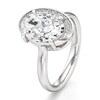 Thumbnail Image 4 of J'Lure Oval Step-Cut Lab-Created Diamond Half-Halo Engagement Ring 3 ct tw 18K White Gold