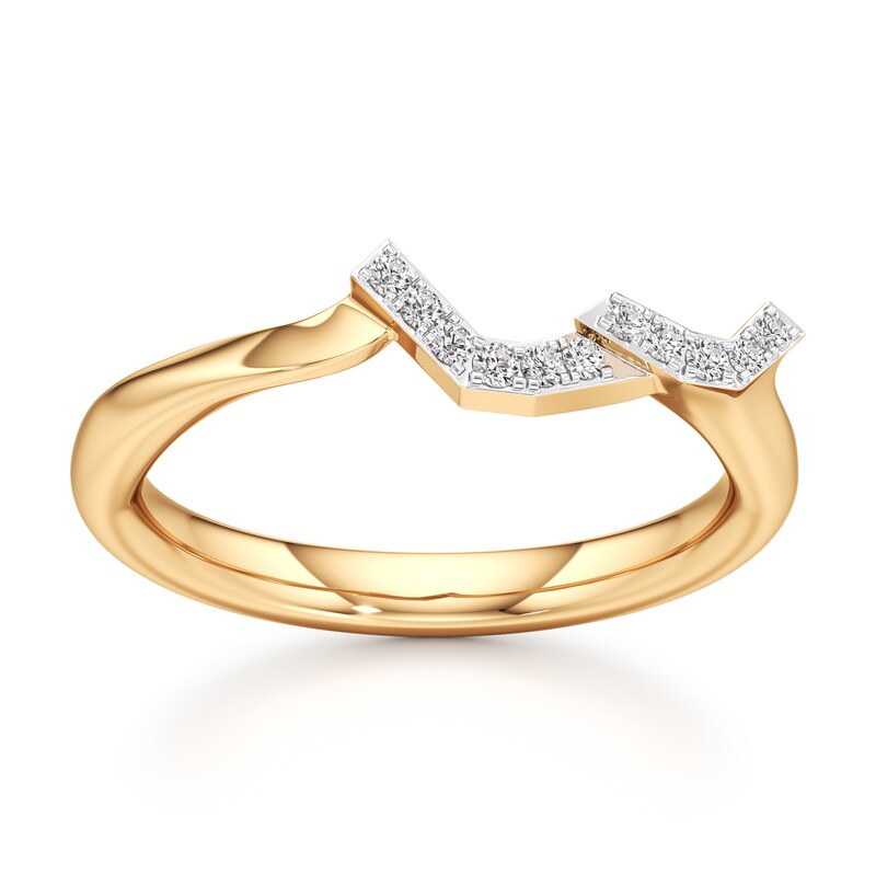 Main Image 1 of J'Lure Lab-Grown Diamond Wedding Band 1/15 ct tw 18K Yellow Gold