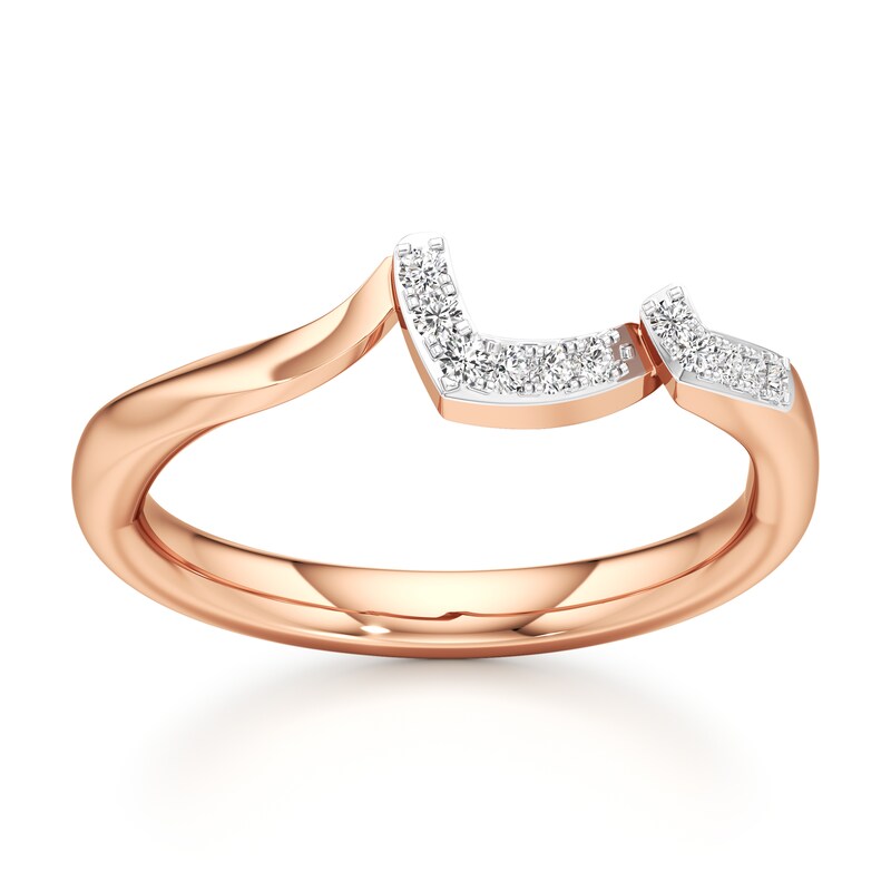 Main Image 1 of J'Lure Lab-Grown Diamond Wedding Band 1/10 ct tw 18K Rose Gold