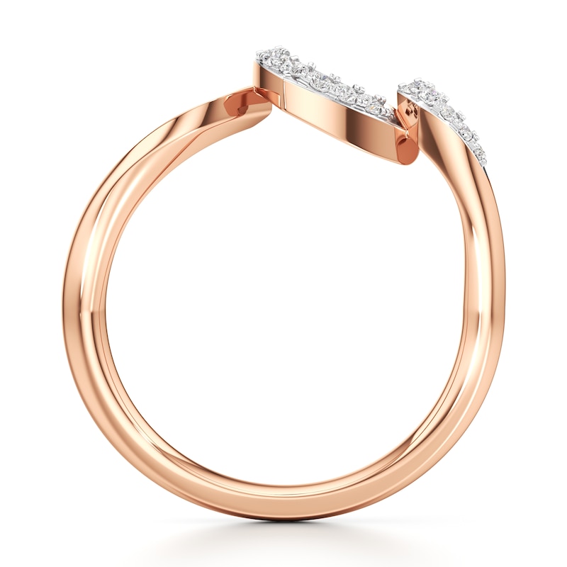 Main Image 2 of J'Lure Lab-Grown Diamond Wedding Band 1/10 ct tw 18K Rose Gold