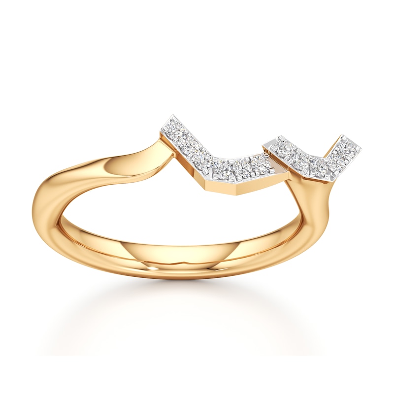 Main Image 1 of J'Lure Lab-Grown Diamond Wedding Band 1/8 ct tw 18K Yellow Gold
