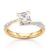 Thumbnail Image 1 of J'Lure Carre Step-Cut Lab-Grown Diamond Bypass Engagement Ring 1-1/3 ct tw 18K Yellow Gold