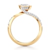 Thumbnail Image 2 of J'Lure Carre Step-Cut Lab-Grown Diamond Bypass Engagement Ring 1-1/3 ct tw 18K Yellow Gold