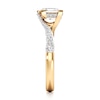 Thumbnail Image 3 of J'Lure Carre Step-Cut Lab-Grown Diamond Bypass Engagement Ring 1-1/3 ct tw 18K Yellow Gold