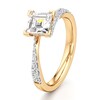 Thumbnail Image 4 of J'Lure Carre Step-Cut Lab-Grown Diamond Bypass Engagement Ring 1-1/3 ct tw 18K Yellow Gold