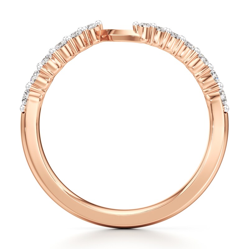 Main Image 2 of J'Lure Lab-Created Diamond Contour Wedding Band 1/3 ct tw 18K Rose Gold