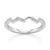 Thumbnail Image 1 of J'Lure Lab-Created Diamond Angled Contour Wedding Band 1/5 ct tw 18K White Gold