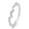 Thumbnail Image 4 of J'Lure Lab-Created Diamond Angled Contour Wedding Band 1/5 ct tw 18K White Gold