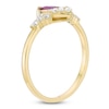 Thumbnail Image 2 of Marquise-Cut Natural Ruby & Diamond Ring 1/6 ct tw 10K Yellow Gold