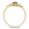 Thumbnail Image 4 of Marquise-Cut Natural Ruby & Diamond Ring 1/6 ct tw 10K Yellow Gold