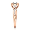 Thumbnail Image 3 of J'Lure Square-Emerald Step-Cut Lab-Grown Diamond Bypass Engagement Ring 2-1/6 ct tw 18K Rose Gold