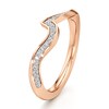 Thumbnail Image 4 of J'Lure Lab-Created Diamond Contour Wedding Band 1/6 ct tw 18K Rose Gold