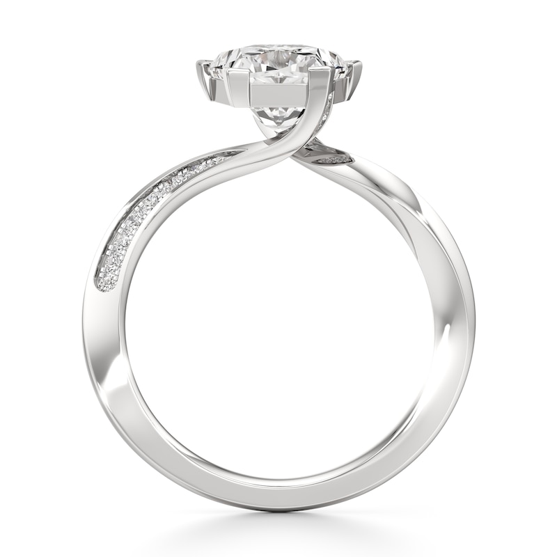 Main Image 2 of J'Lure Pentagon Brilliant-Cut Lab-Grown Diamond Bypass Engagement Ring 2-1/6 ct tw 18K White Gold