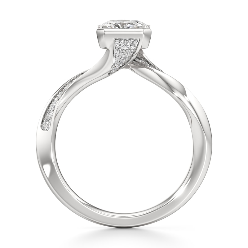 Main Image 2 of J'Lure Radiant Brilliant-Cut Lab-Grown Diamond Bypass Engagement Ring 2-1/5 ct tw 18K White Gold