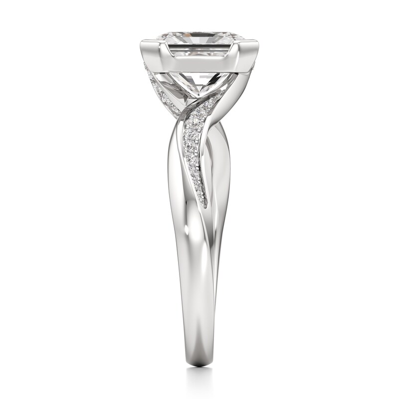 Main Image 3 of J'Lure Radiant Brilliant-Cut Lab-Grown Diamond Bypass Engagement Ring 2-1/5 ct tw 18K White Gold