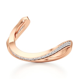 J'Lure Lab-Grown Diamond Contour Wedding Band 1/6 ct tw 18K Rose Gold