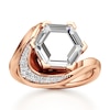 Thumbnail Image 1 of J'Lure Hexagon Portrait-Cut Lab-Grown Diamond Engagement Ring 3 ct tw 18K Rose Gold