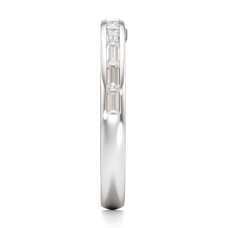Main Image 3 of J'Lure Baguette-Cut Lab-Grown Diamond Contour Wedding Band 3/8 ct tw 18K White Gold