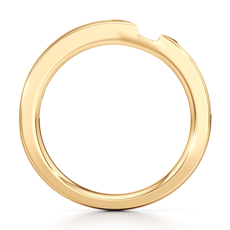 Main Image 2 of J'Lure Baguette-Cut Lab-Grown Diamond Contour Wedding Band 3/8 ct tw 18K Yellow Gold