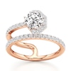 Thumbnail Image 1 of J'Lure Octagon Brilliant-Cut Lab-Grown Diamond Spiral Engagement Ring 1-3/8 ct tw 18K Rose Gold