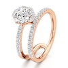 Thumbnail Image 4 of J'Lure Octagon Brilliant-Cut Lab-Grown Diamond Spiral Engagement Ring 1-3/8 ct tw 18K Rose Gold