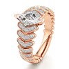 Thumbnail Image 4 of J'Lure Lozenge Step-Cut Lab-Grown Diamond Engagement Ring 1-3/8 ct tw 18K Rose Gold
