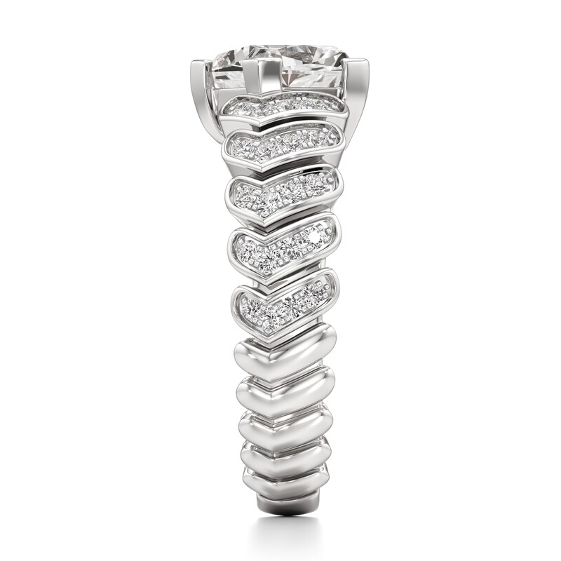 Main Image 3 of J'Lure Pentagon Brilliant-Cut Lab-Grown Diamond Engagement Ring 2-1/3 ct tw 18K White Gold