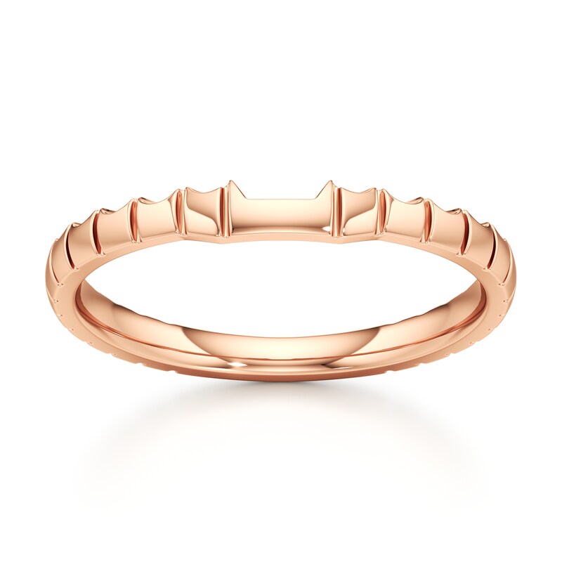 Main Image 1 of J'Lure Contour Wedding Band 18K Rose Gold