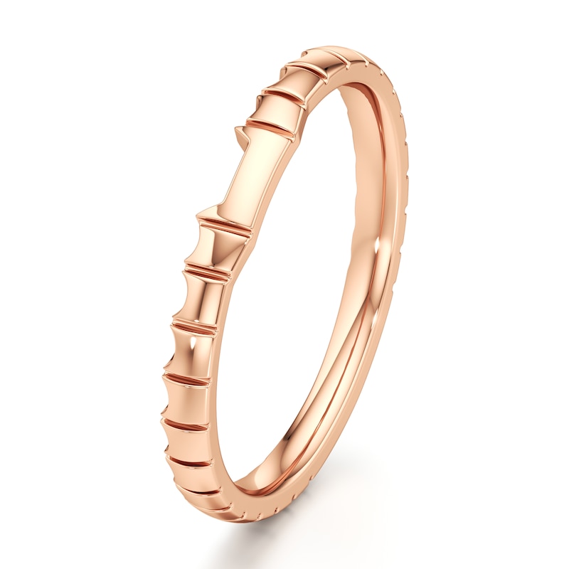Main Image 4 of J'Lure Contour Wedding Band 18K Rose Gold