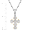 Thumbnail Image 4 of Men's Diamond Cushion Frame Cross Necklace 1/4 ct tw Stainless Steel & Yellow Ion Plating 24"