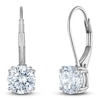 Thumbnail Image 2 of Round-Cut Lab-Grown Diamond Solitaire Drop Earrings 2 ct tw 14K White Gold (SI2/F)