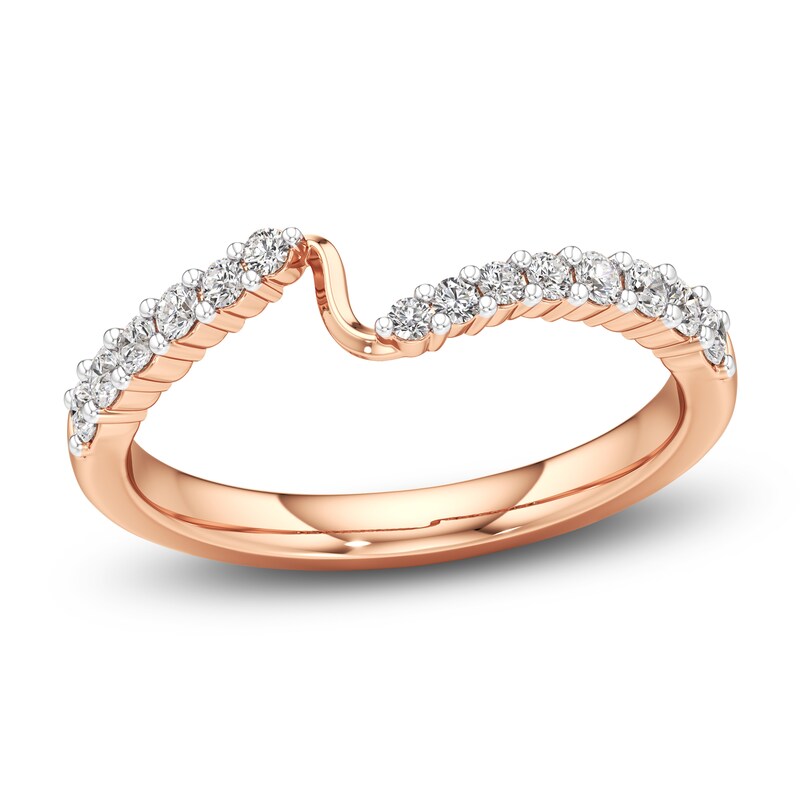 J'Lure Lab-Grown Diamond Contour Wedding Band 1/4 ct tw 18K Rose Gold