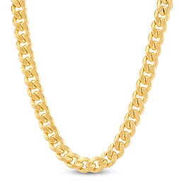 Miami Cuban Curb Chain 6.4mm Solid 14K Yellow Gold 22"