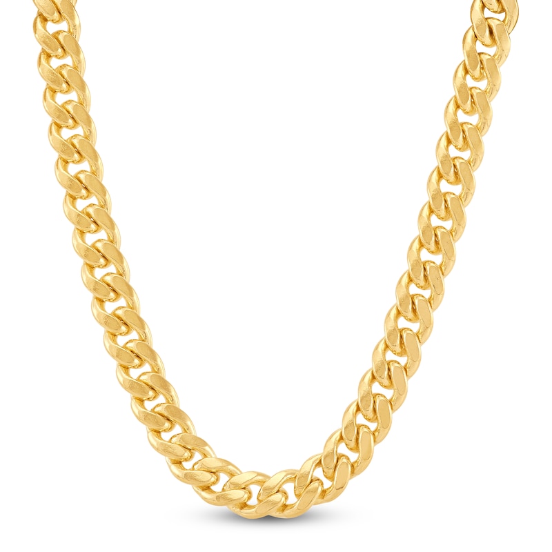 Main Image 1 of Miami Cuban Curb Chain 6.4mm Solid 14K Yellow Gold 22"