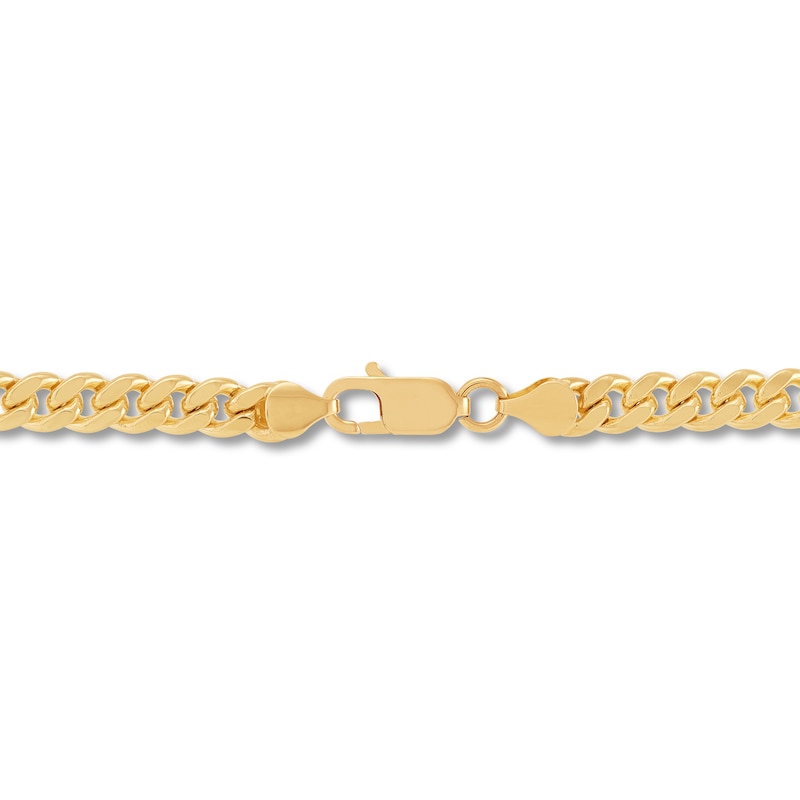 Main Image 2 of Miami Cuban Curb Chain 6.4mm Solid 14K Yellow Gold 22"