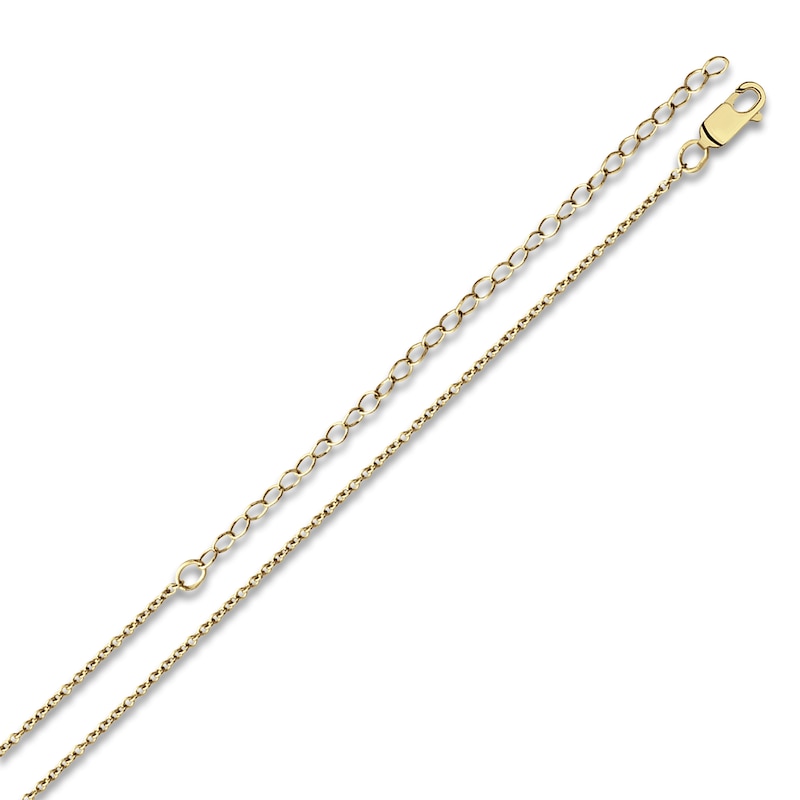 Main Image 3 of Diamond Double Digit Number Necklace Diamond Accents 24K Yellow Gold-Plated Sterling Silver 18"