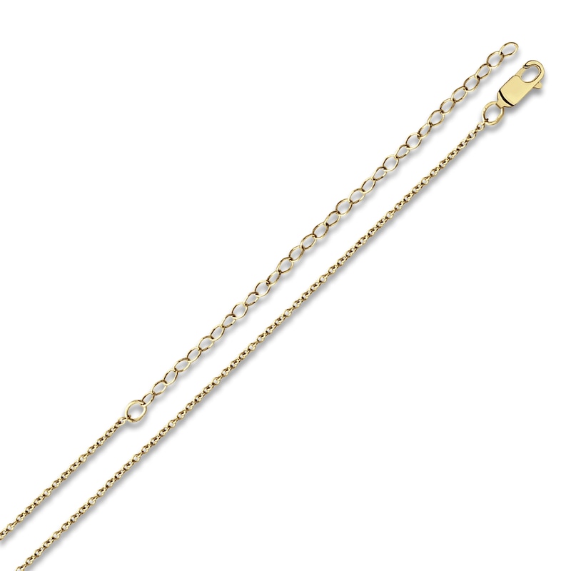 Main Image 3 of Engravable Name Bar Necklace with Cross Cutout 10K Yellow Gold 18"