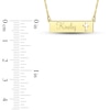 Thumbnail Image 4 of Engravable Name Bar Necklace with Cross Cutout 10K Yellow Gold 18"