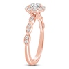 Thumbnail Image 2 of Diamond Halo Promise Ring 3/8 ct tw 10K Rose Gold
