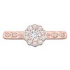 Thumbnail Image 3 of Diamond Halo Promise Ring 3/8 ct tw 10K Rose Gold