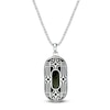 Thumbnail Image 1 of Men's Natural Black Onyx & Sodalite Necklace Sterling Silver 24"