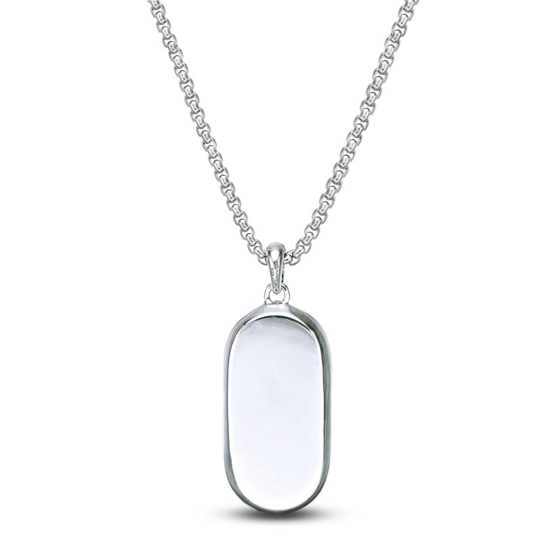 Main Image 3 of Men's Natural Black Onyx & Sodalite Necklace Sterling Silver 24"