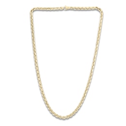 Box Chain Necklace 5mm Solid 14K Yellow Gold 22"