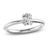 Thumbnail Image 1 of Certified Oval-Cut Diamond Solitaire Engagement Ring 1/2 ct tw Platinum (VS2/F)