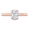 Thumbnail Image 3 of Certified Oval-Cut Diamond Solitaire Engagement Ring 1 ct tw 14K Rose Gold (I1/I)