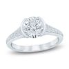 Thumbnail Image 1 of Round-Cut Lab-Grown Diamond Half-Bezel Engagement Ring 2-1/3 ct tw 14K White Gold