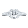 Thumbnail Image 3 of Round-Cut Lab-Grown Diamond Half-Bezel Engagement Ring 2-1/3 ct tw 14K White Gold