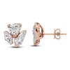 Thumbnail Image 2 of J'Lure Trillion Curved Brilliant-Cut, Lozenge Step-Cut & Tie Step-Cut Lab-Grown Diamond Three-Stone Earrings 2-3/4 ct tw 14K Rose Gold