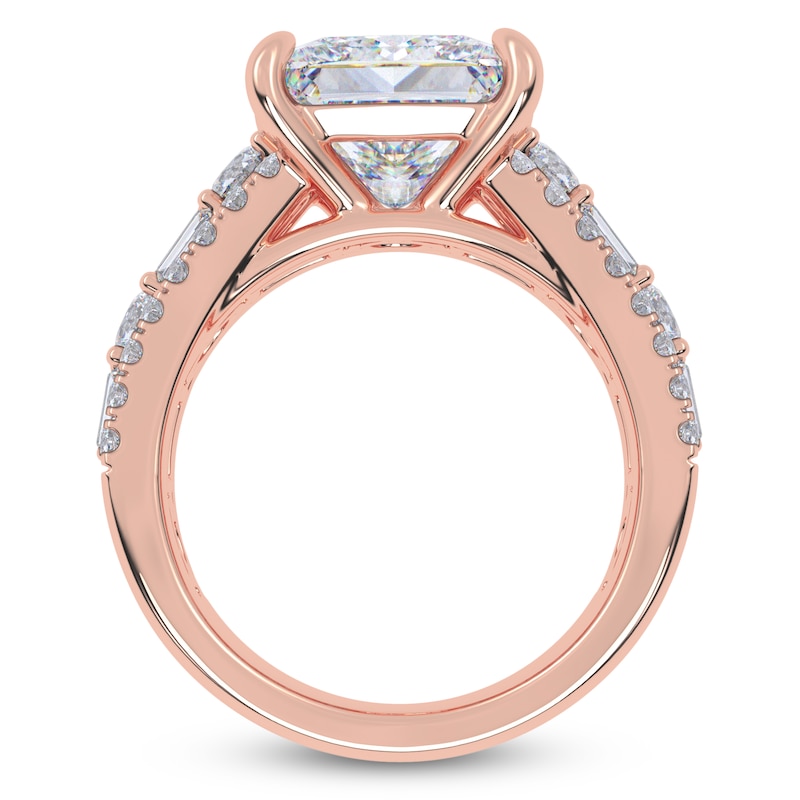 Main Image 4 of Princess-Cut Lab-Grown Diamond Engagement Ring 5-1/2 ct tw 14K Rose Gold